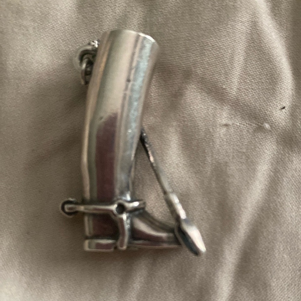 Sterling Silver Riding Boot pendant 925